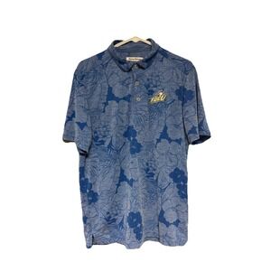 Mens Tommy Bahama LBL Florida Gulf Coast Eagles‎ Miramar Blooms Polo Blue Medium